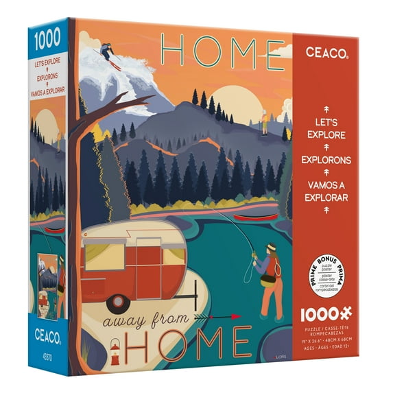 Ceaco 1000-Piece Let's Explore Home Away from Home Interlocking Jigsaw Puzzle