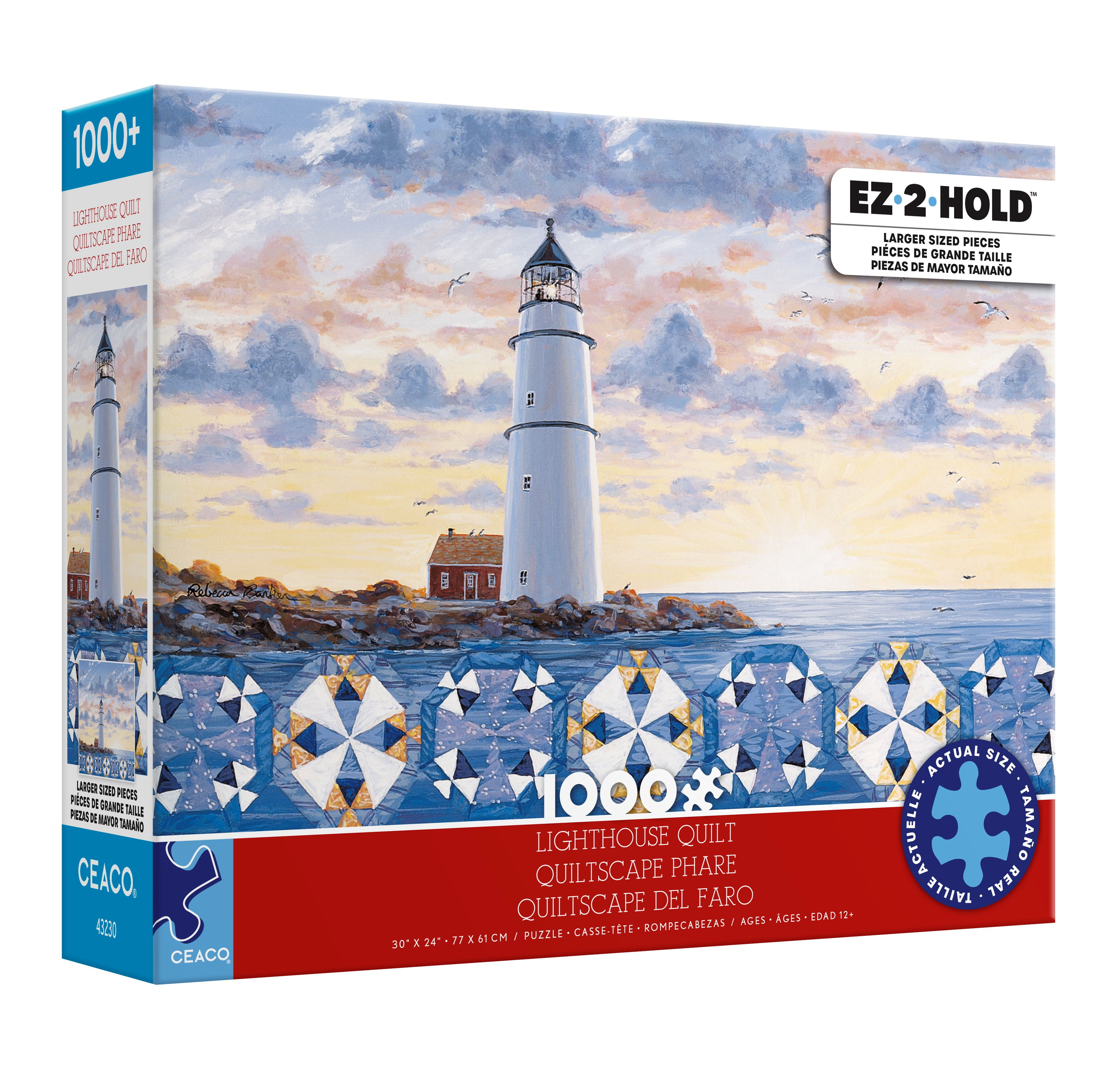 Ceaco 1000 Piece Lighthouse Quilt (Rebecca Barker Quiltscapes) Interlocking Jigsaw Puzzle