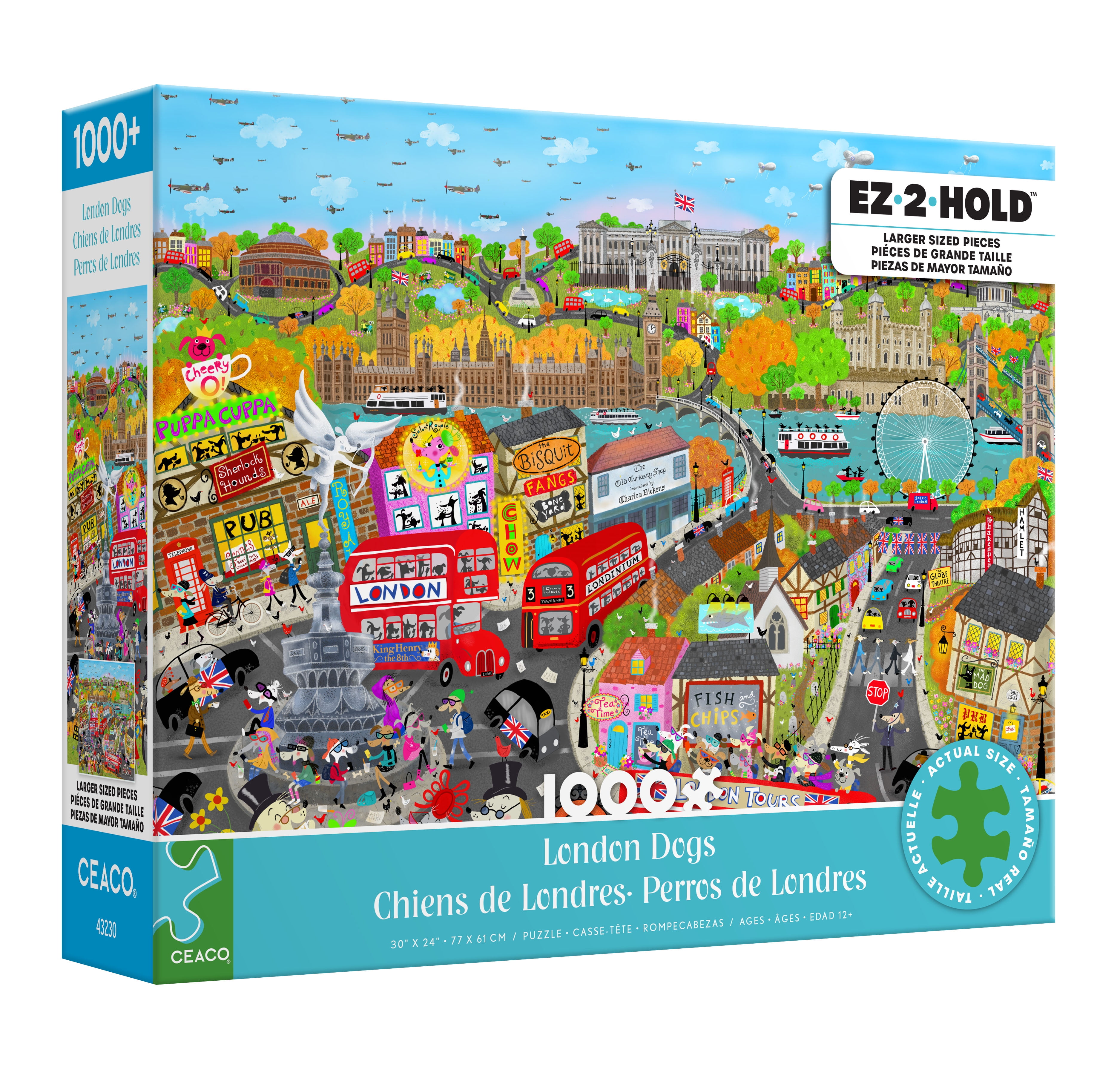 Ceaco 1000 Piece London Dogs Jigsaw Puzzle by Amanda Haley with