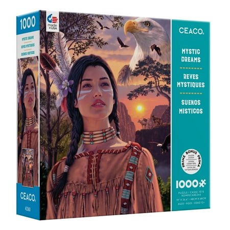 Ceaco 1000-Piece Native American Mystic Dreams Interlocking Jigsaw Puzzle