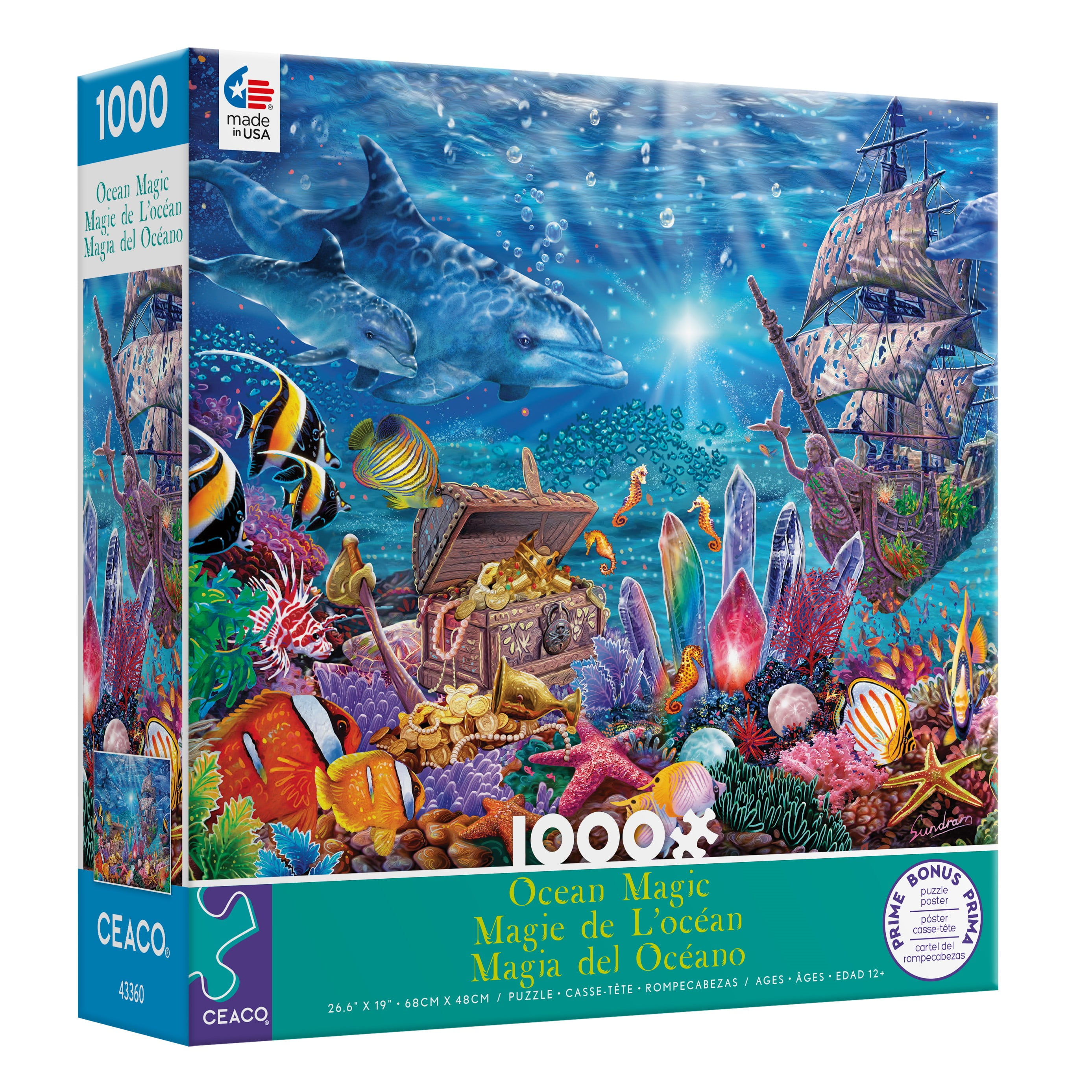 Ceaco 1000-Piece Ocean Magic Treasures of the Sea Interlocking