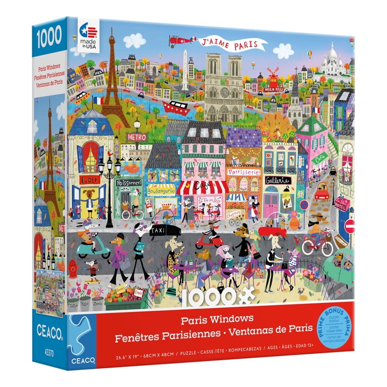 Ceaco 1000 Piece Paris Windows (Amanda Haley) Interlocking Jigsaw