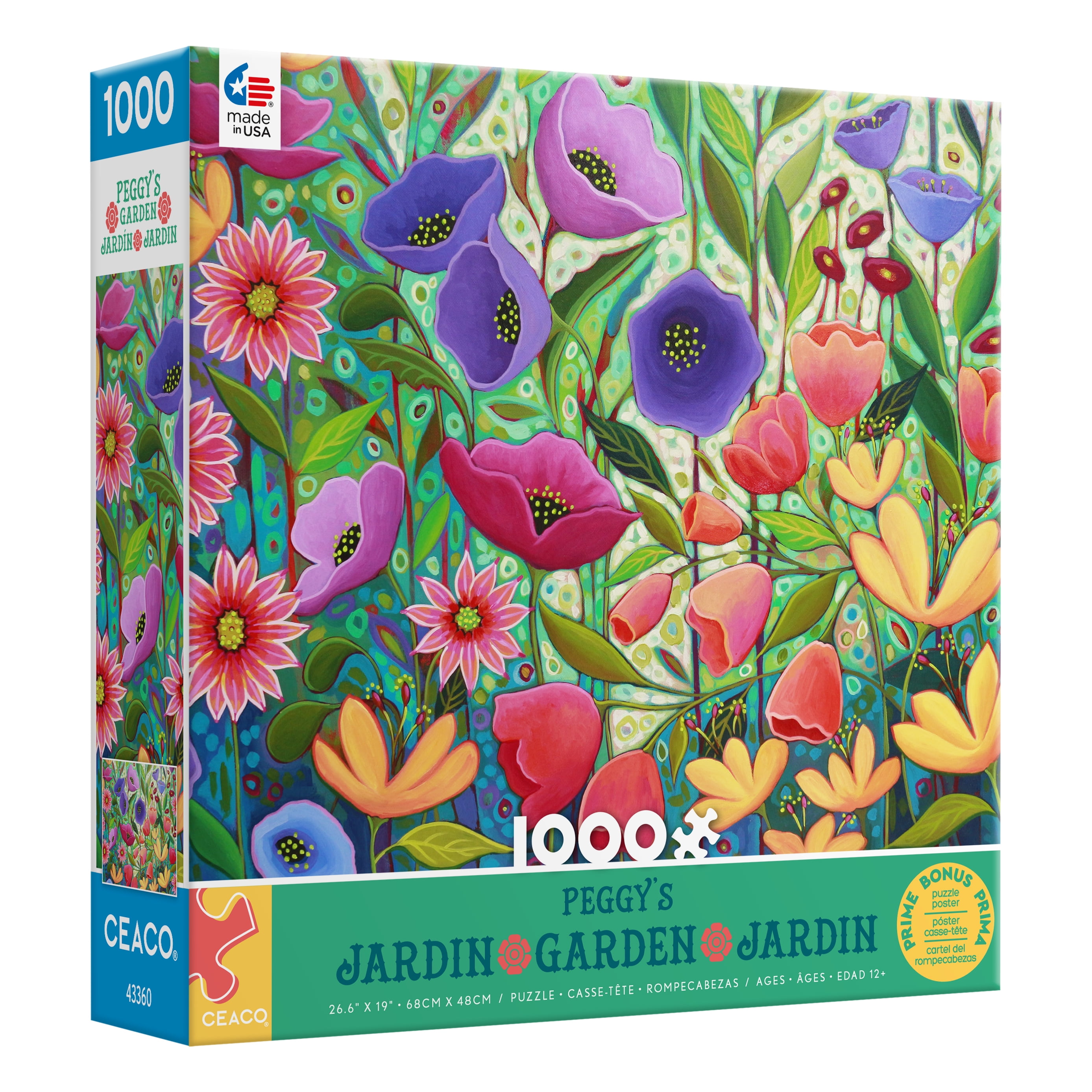 Ceaco 1000-Piece Peggy's Garden Enchanted Garden Interlocking Jigsaw ...