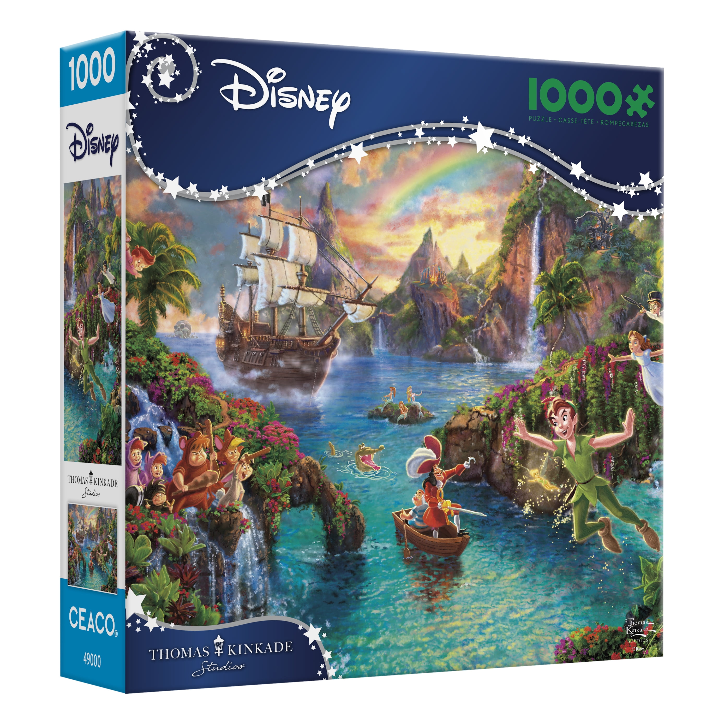 QYマステcokopangpang　0708 Ceaco 1000 Piece Peter Pan's Neverland Jigsaw Puzzle with Poster
