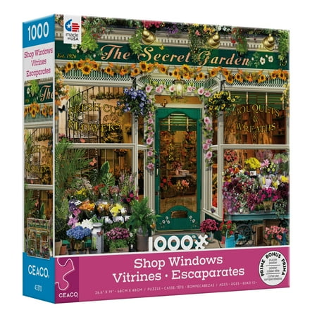 Ceaco 1000-Piece Shop Windows The Secret Garden Interlocking Jigsaw Puzzle