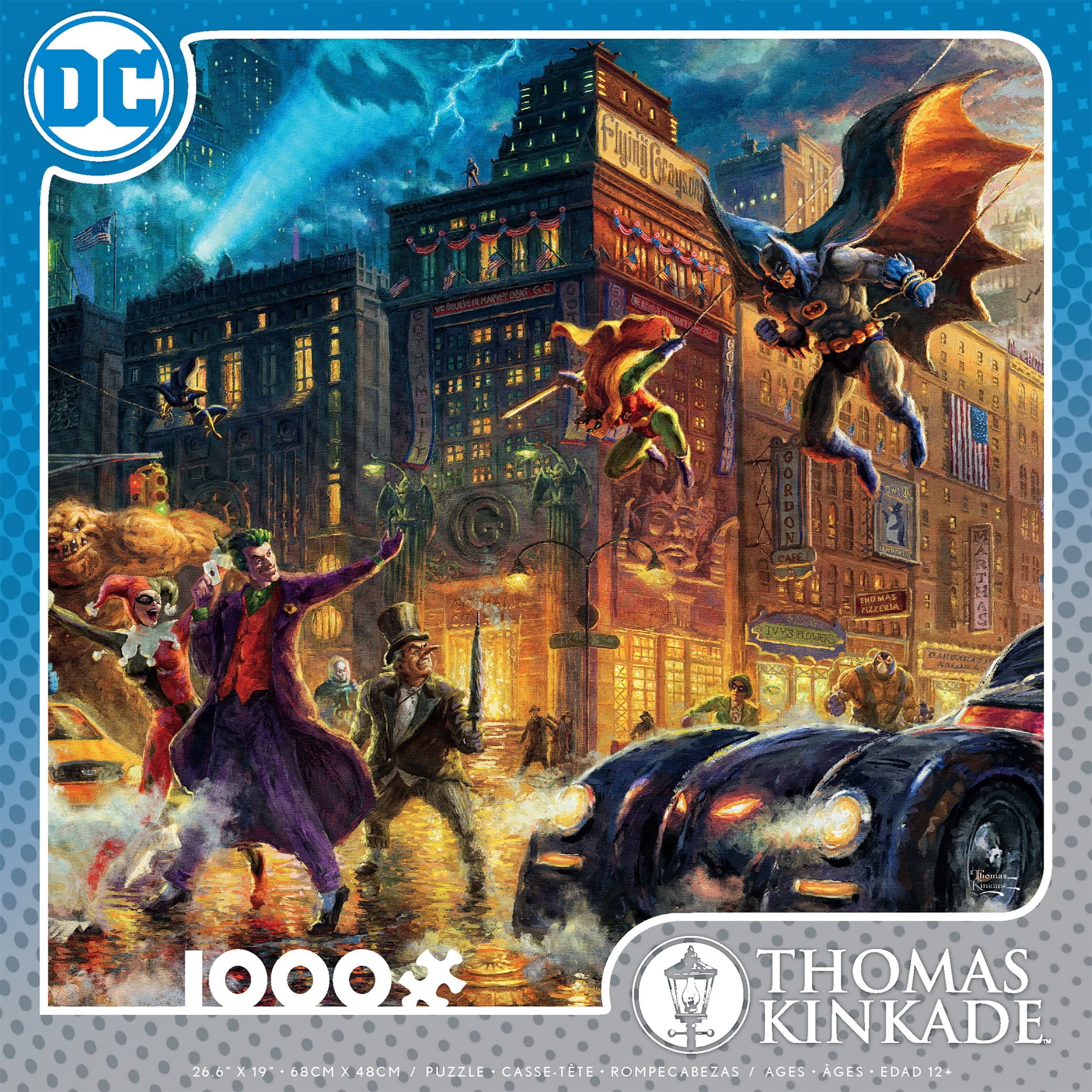 Ceaco 1000-Piece Thomas Kinkade DC Comics Gotham City Interlocking