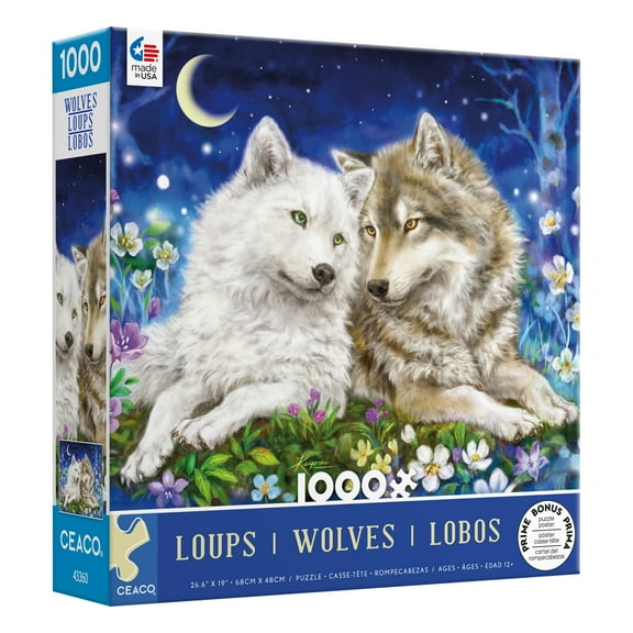 Ceaco 1000-Piece Wolves Kayomi Harai Interlocking Jigsaw Puzzle