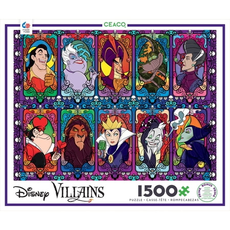 Ceaco - 1500PC Assortment - Disney Villians 2 - 1500 Piece Jigsaw Puzzle