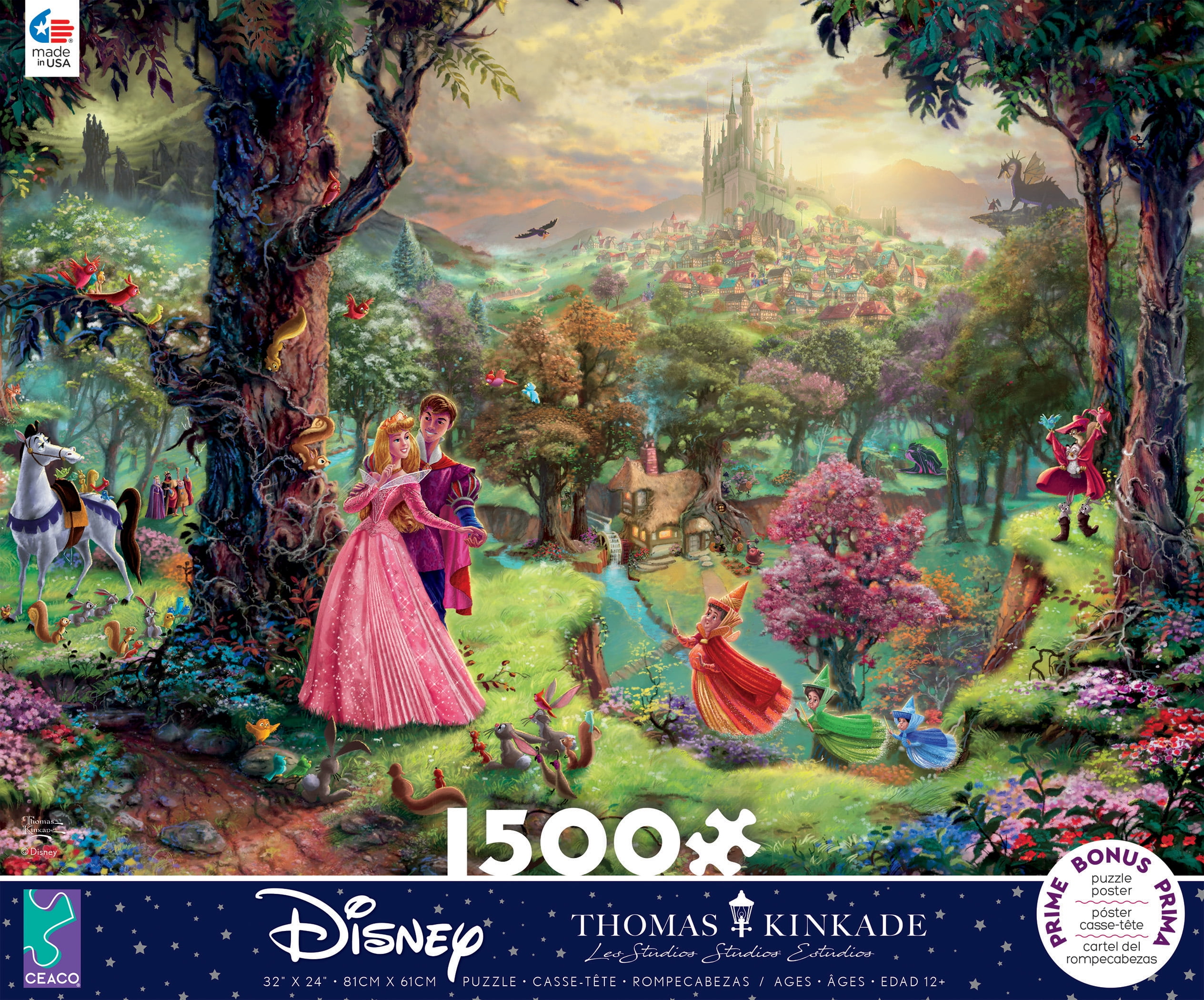 Ceaco - Thomas Kinkade - Disney - Sleeping Beauty - 1500 Piece Jigsaw Puzzle