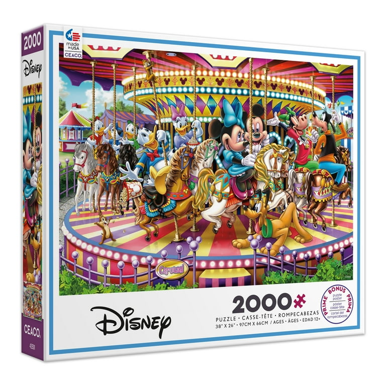 Ceaco 2000-Piece Mickey Mouse Carousel Interlocking Jigsaw Puzzle