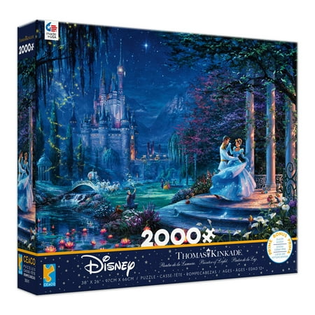 Ceaco 2000-Piece Thomas Kinkade Disney Cinderella Dancing Interlocking Jigsaw Puzzle