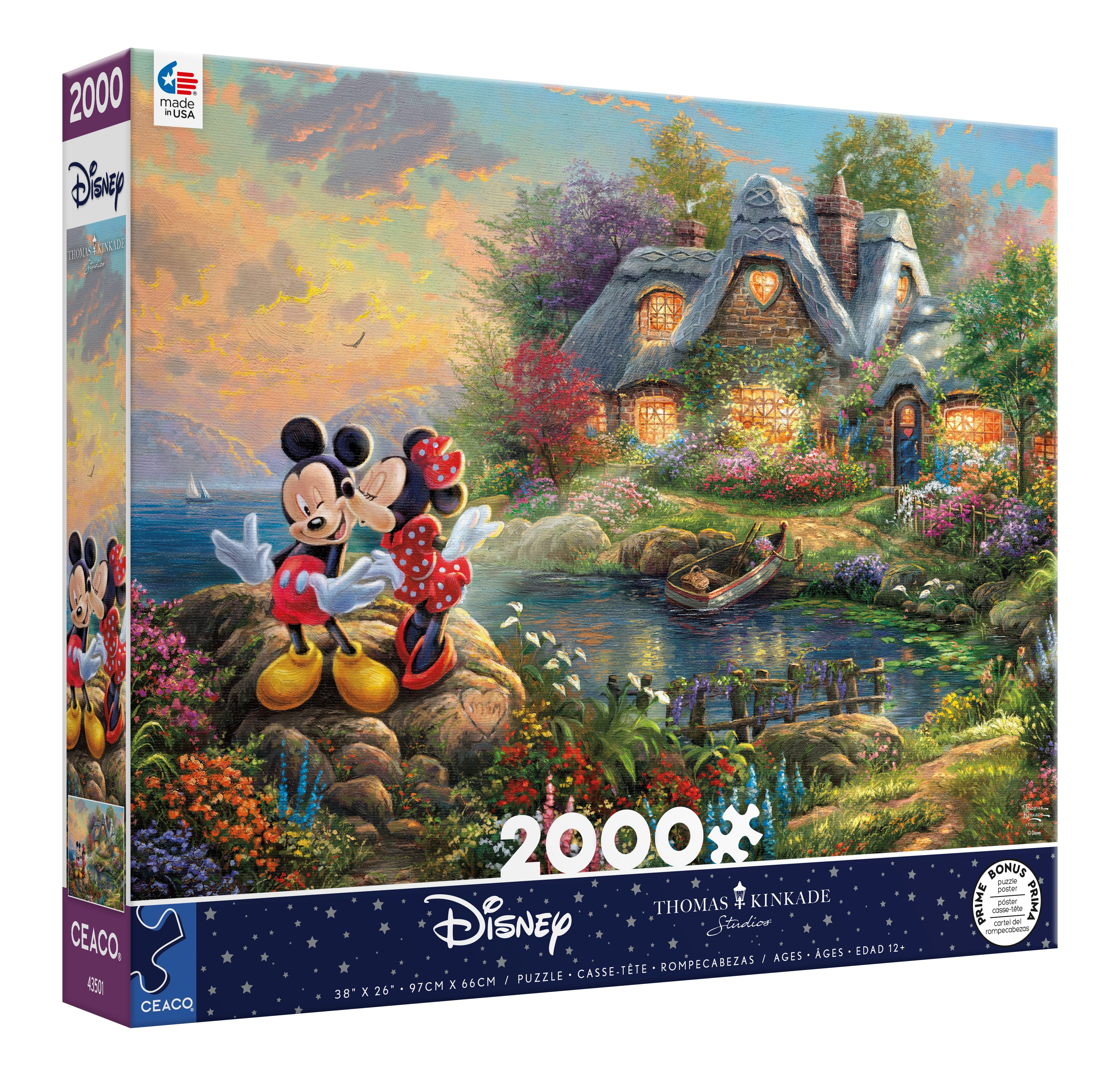 Ceaco 2000-Piece Thomas Kinkade Disney Mickey and Minnie