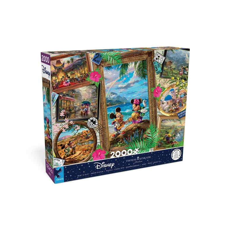 Ceaco Disney Thomas Kinkade 2000 Piece Travel Collage Jigsaw