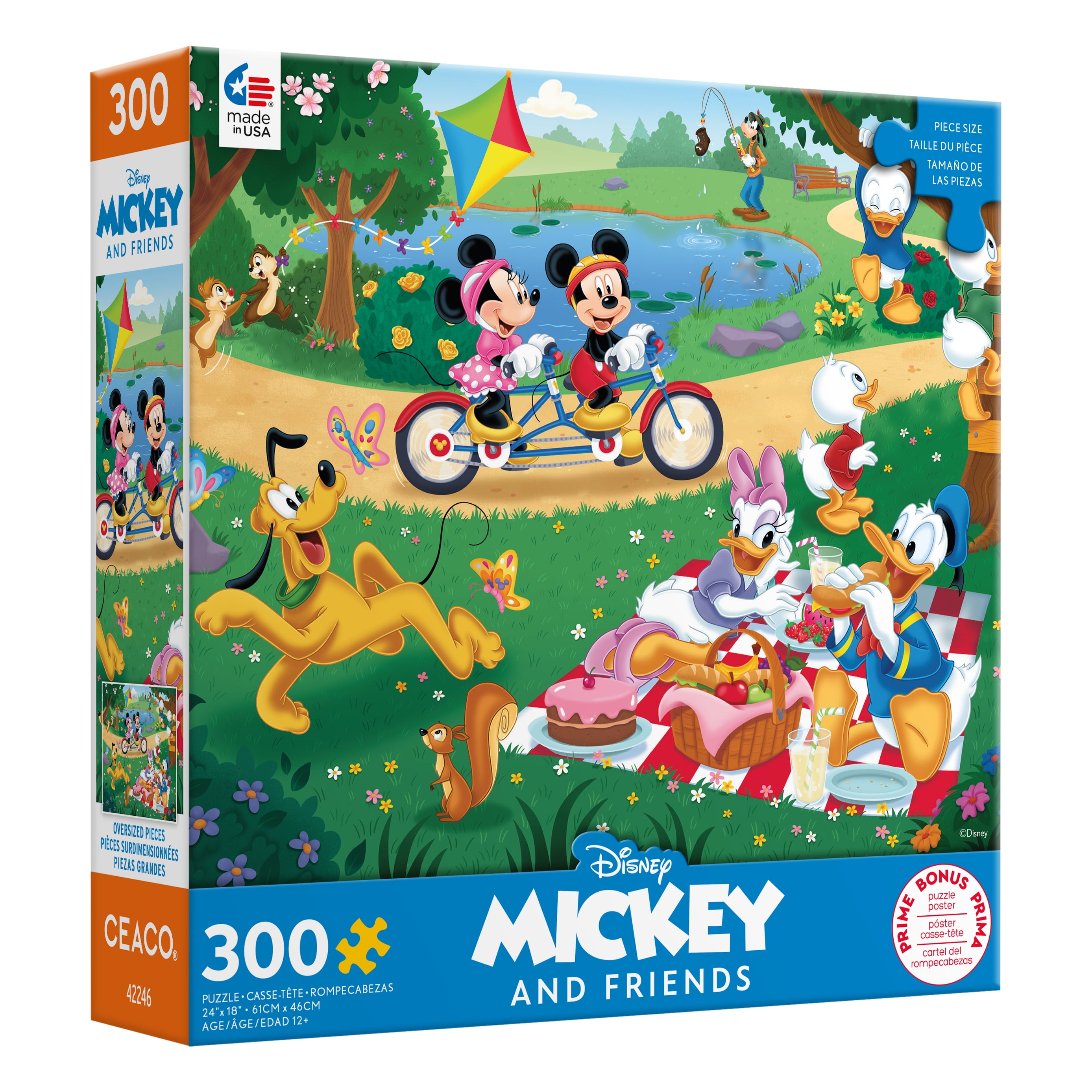 Ceaco 300-Piece Disney Mickey & Minnie in the Park Interlocking