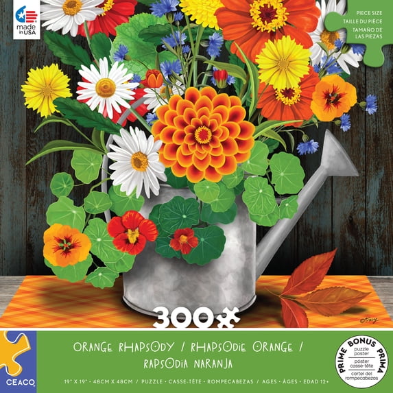 Ceaco 300 Piece Orange Rhapsody (Tracy Flickinger) Interlocking Jigsaw Puzzle