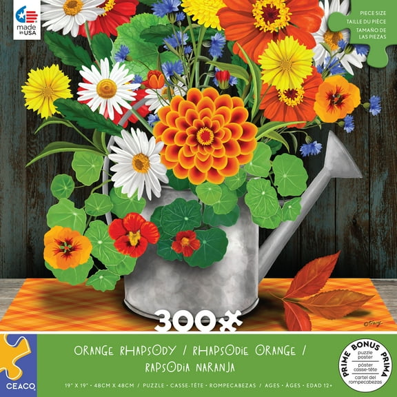 Ceaco 300 Piece Orange Rhapsody (Tracy Flickinger) Interlocking Jigsaw Puzzle