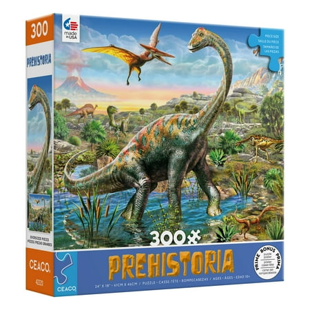 Ceaco 300-Piece Prehistoria Brachiosaurus Interlocking Jigsaw Puzzle