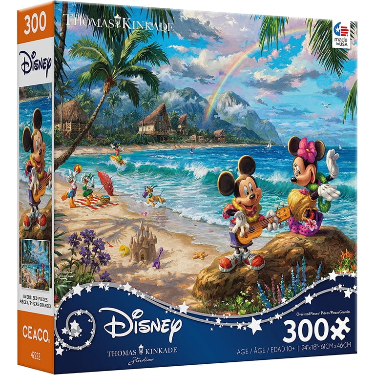 Ceaco 300-Piece Thomas Kinkade Disney Mickey & Minnie in Hawaii