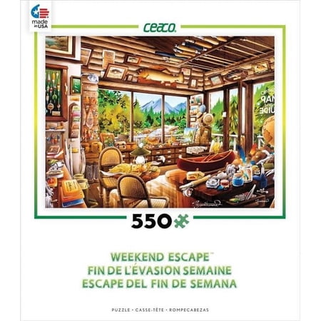 Ceaco 30374500 Weekend Escape Fishin Map & Guide Shop Puzzle - 550 Piece