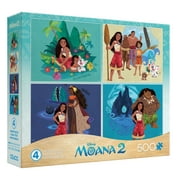 Ceaco 4 In 1 Multipack Disney Moana 2 Interlocking Jigsaw Puzzle