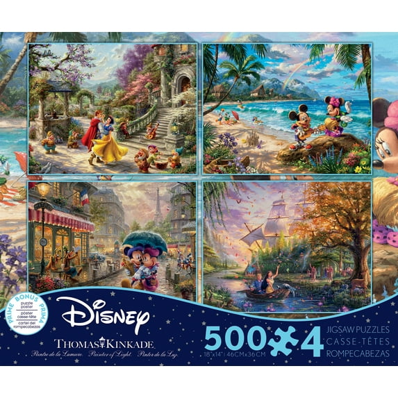 4-in-1 Thomas Kinkade Disney Dreams Collection Puzzle Pack