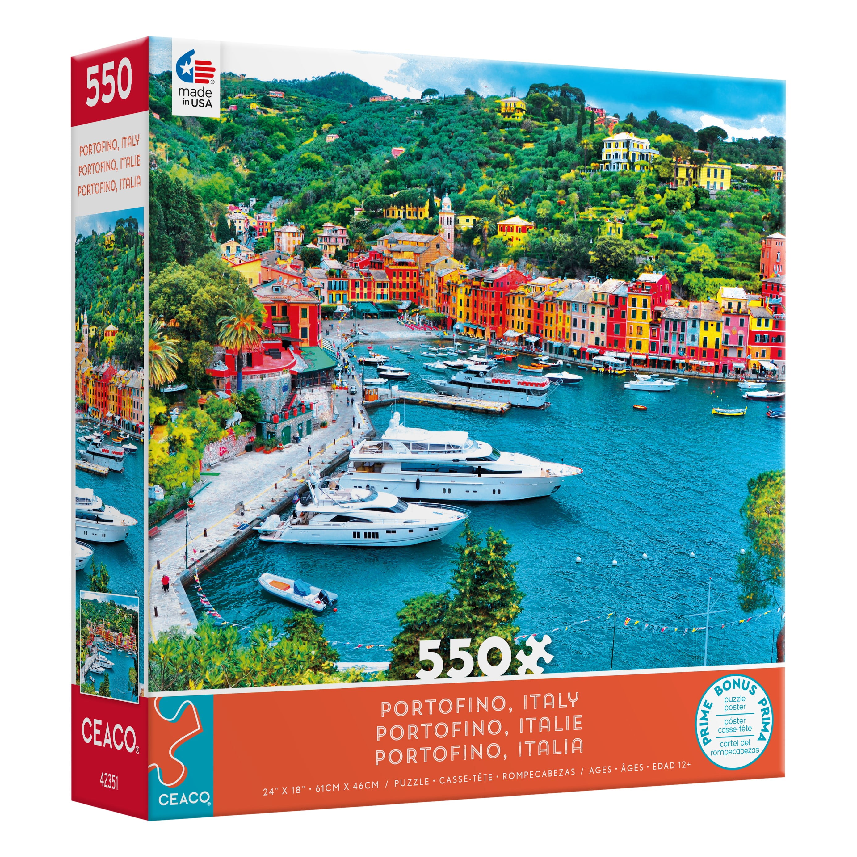 Puzzle 1000 pièces : portofino, italie Castorland