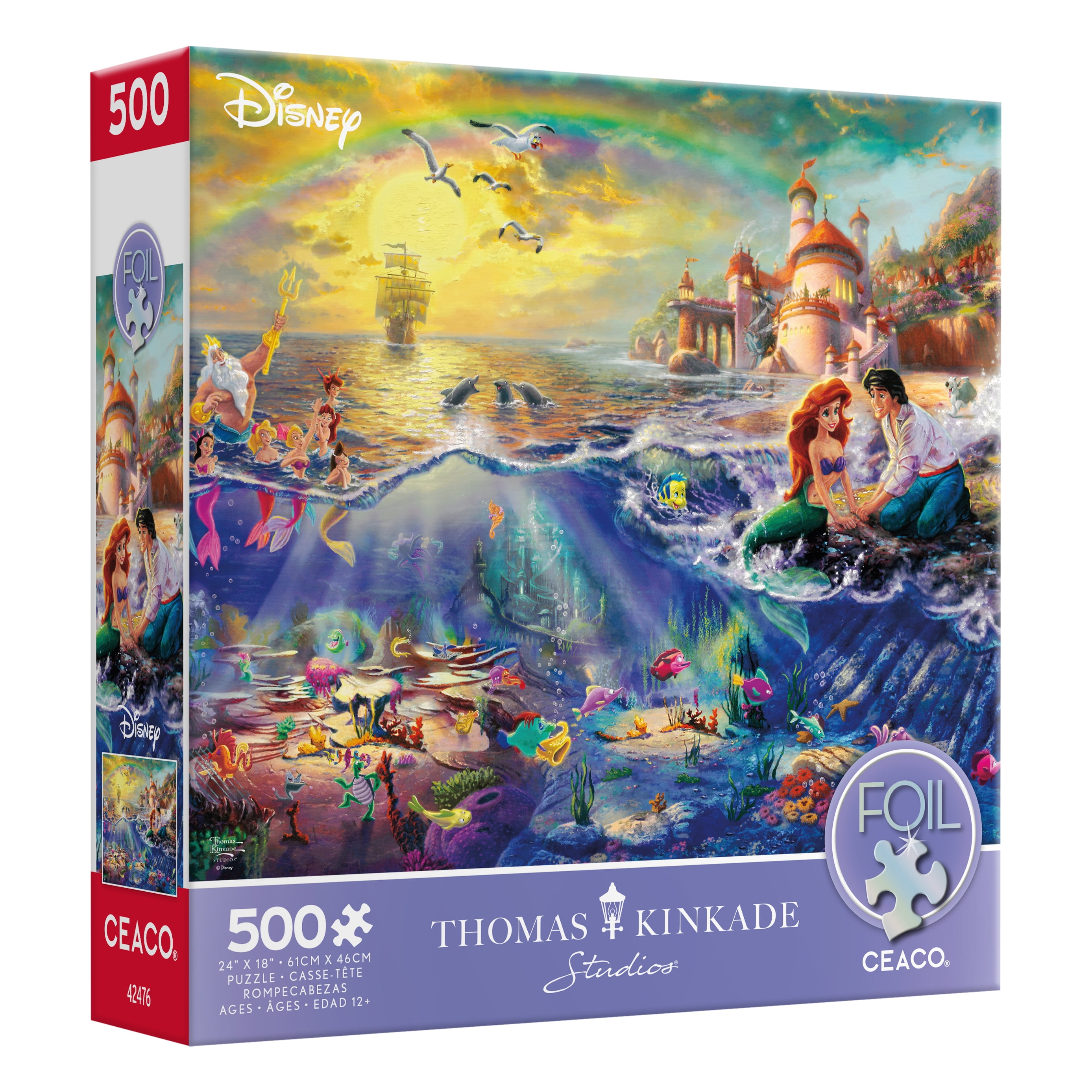 Ceaco 500 Piece Foil The Little Mermaid (Thomas Kinkade Disney