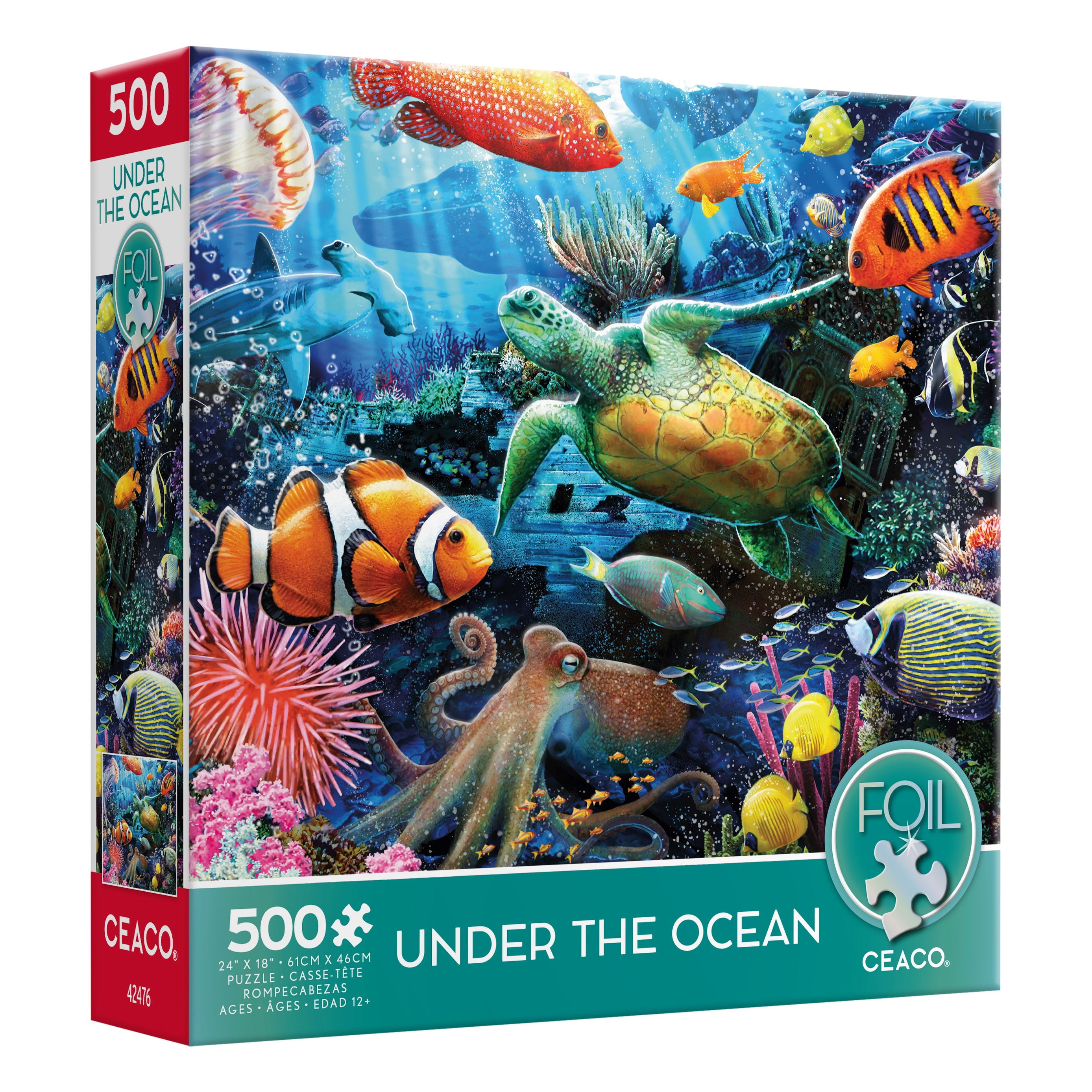 Ceaco 500 Piece Foil Under The Ocean Interlocking Jigsaw