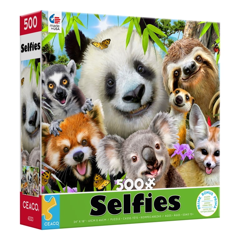 Ceaco 500 Piece Panda and Friends Selfies (Howard Robinson