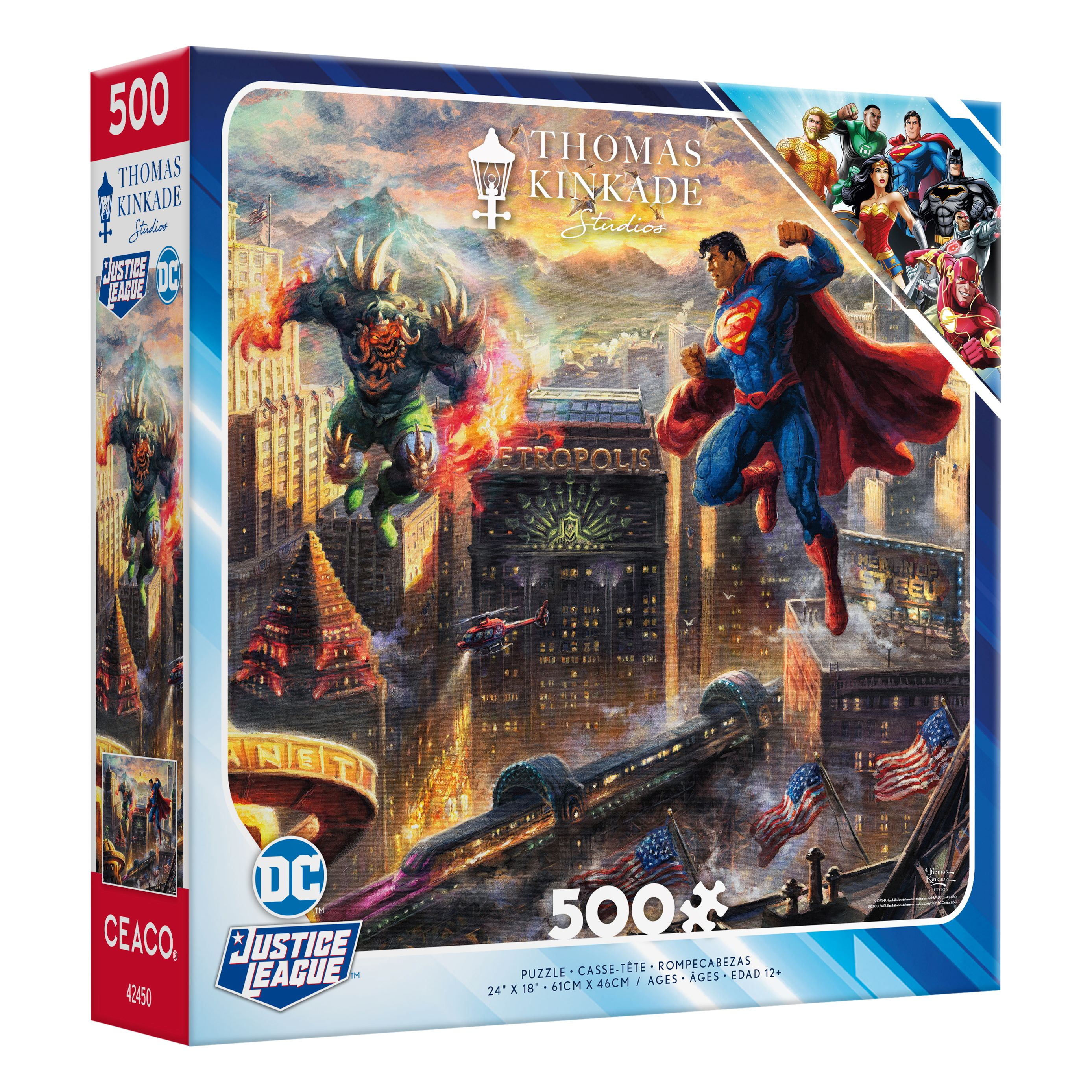 Ceaco 500 Piece Superman Man of Steel (Thomas Kinkade DC