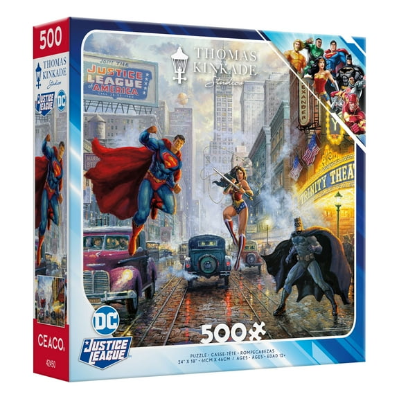 Ceaco 500 Piece Thomas Kinkade DC Comics The Trinity Interlocking Jigsaw Puzzle