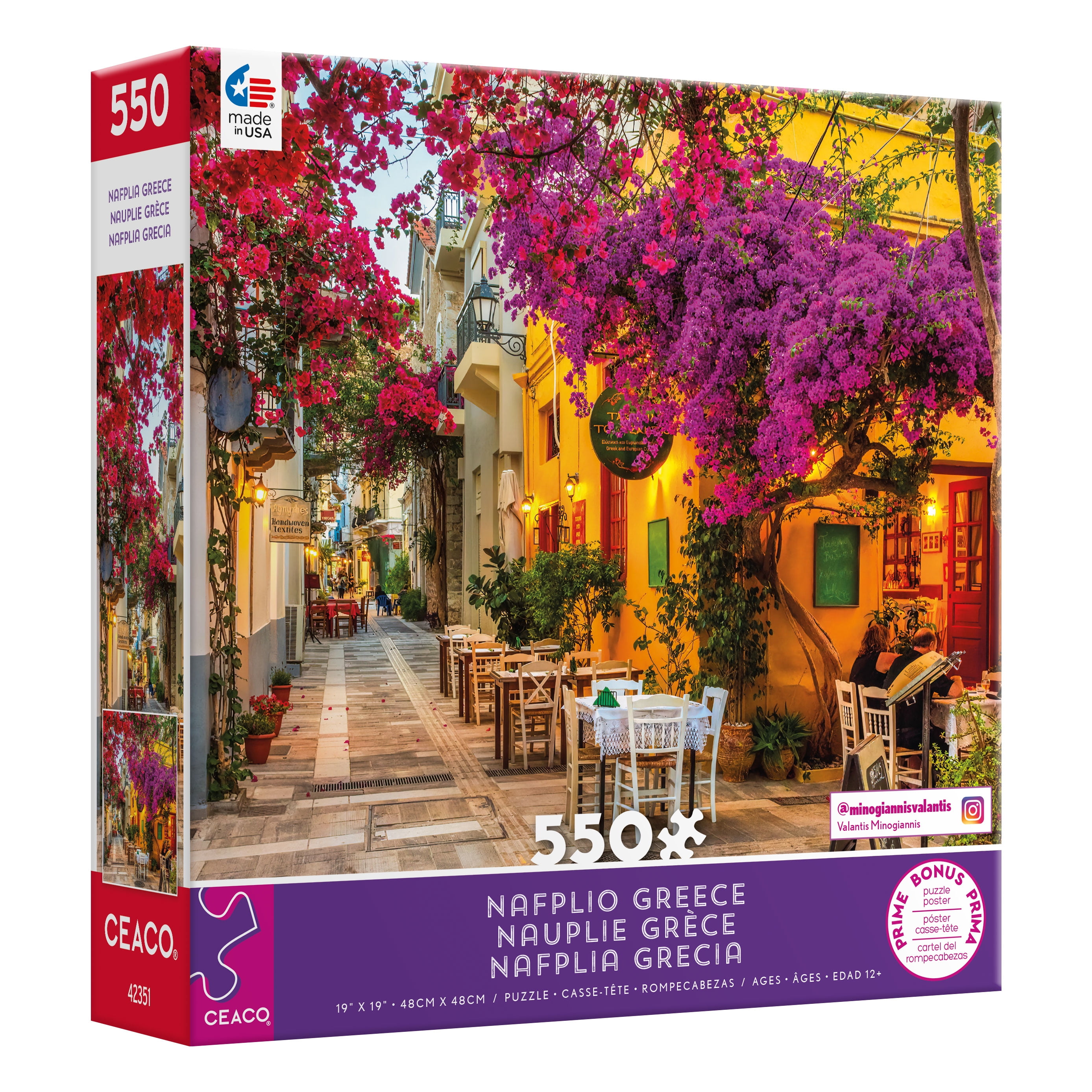 Ceaco 550-Piece Around the World Nafplio Greece Interlocking Jigsaw Puzzle