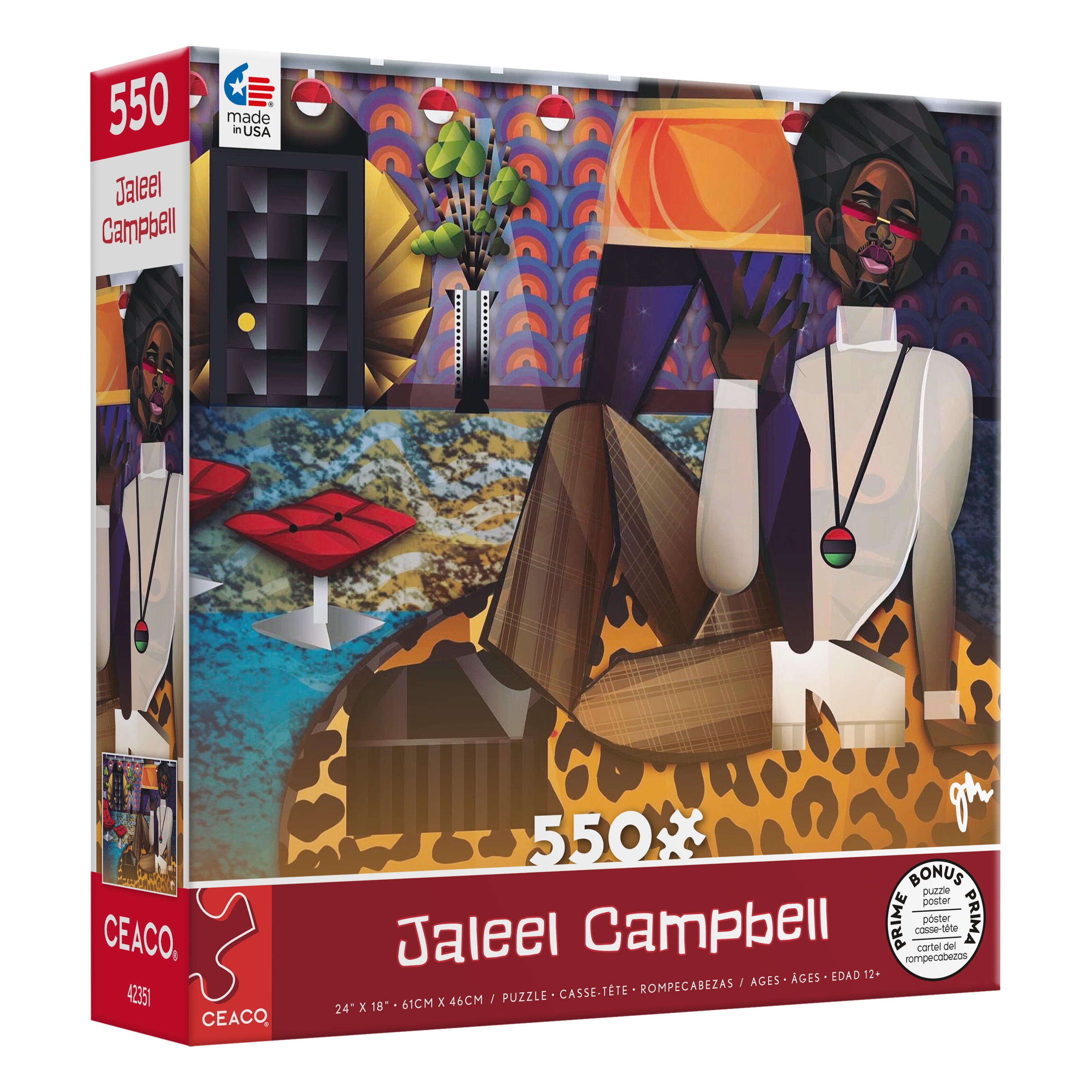 Ceaco - Jaleel Campbell - Got To Give It Up - 550 Piece Interlocking Jigsaw Puzzle
