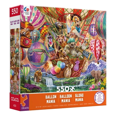 Ceaco 550-Piece Story Mania Balloon Mania Interlocking Jigsaw Puzzle