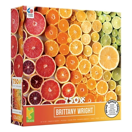 Ceaco 750-Piece Brittany Wright Citrus Gradient Interlocking Jigsaw Puzzle