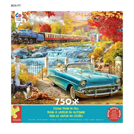 Ceaco 750 Piece Roads & Rails Interlocking Jigsaw Puzzle Store Assortment Puzzle and Image Will Vary