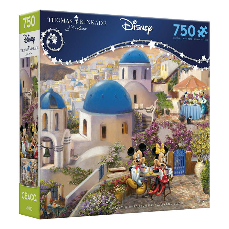 Ceaco ceaco thomas kinkade the disney collection mickey and minnie  sweetheart campfire jigsaw puzzle, 750 pieces, 5