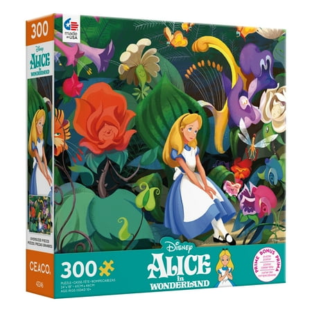 Ceaco Alice in the Flowers Jerry LaFaro 300 Piece Interlocking Jigsaw Puzzle