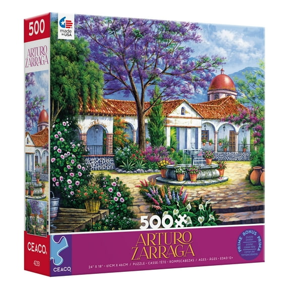 Ceaco - Arturo Zarraga - Hacienda with Patio - 500pc Piece Interlocking Jigsaw Puzzle