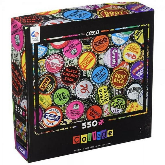 Ceaco Bottle Caps Logo Collage Puzzle (550 Piece)