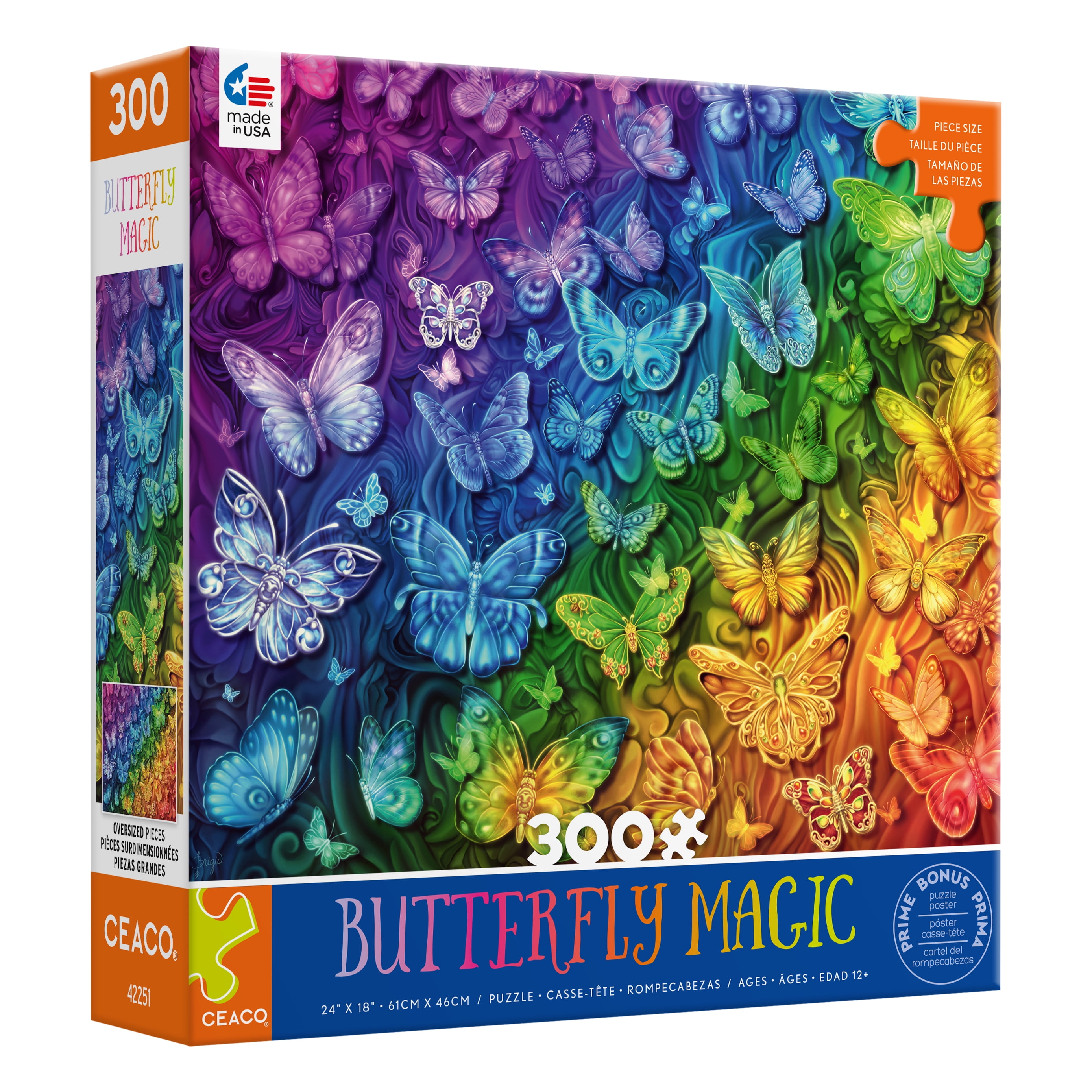 Ceaco - Butterfly Magic - 300 Piece Interlocking Jigsaw Puzzle