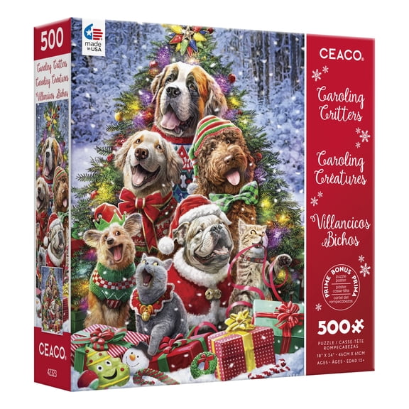 Ceaco Caroling Critters (Larry Jones) 500 Piece Interlocking Jigsaw Puzzle