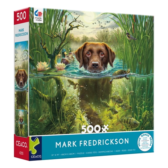Ceaco Chocolate Lab Russ Duerksen 500 Piece Interlocking Jigsaw Puzzle