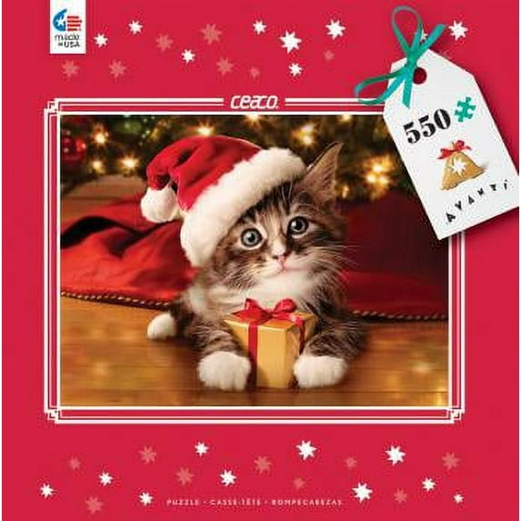 Ceaco - Christmas - Avanti - Precious Kitty - 550 Piece Interlocking Jigsaw Puzzle