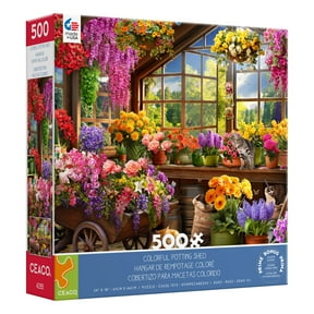 Ceaco Colorful Potting Shed (Jessica White) 500 Piece Interlocking Jigsaw Puzzle