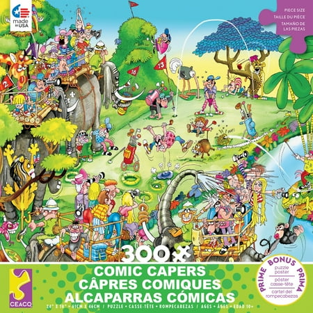 Ceaco - Comic Capers - Golf Safari - 300 Piece Jigsaw Puzzle