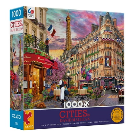 Ceaco - Maclean Cities - Bonjour Paris - 1000 Piece Interlocking Jigsaw Puzzle