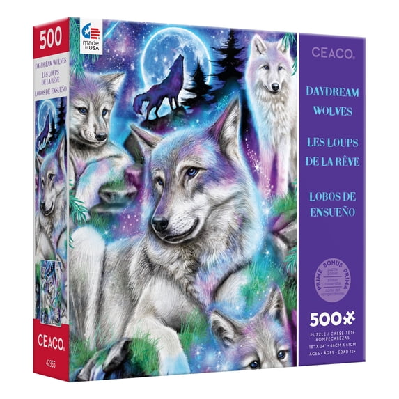 Ceaco Daydream Wolves (Sheena Pike) 500 Piece Interlocking Jigsaw Puzzle