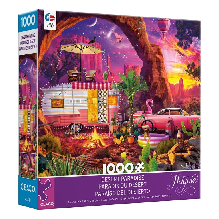 Ceaco Desert Paradise 500 Piece Metallic Dragon Jigsaw Puzzle with