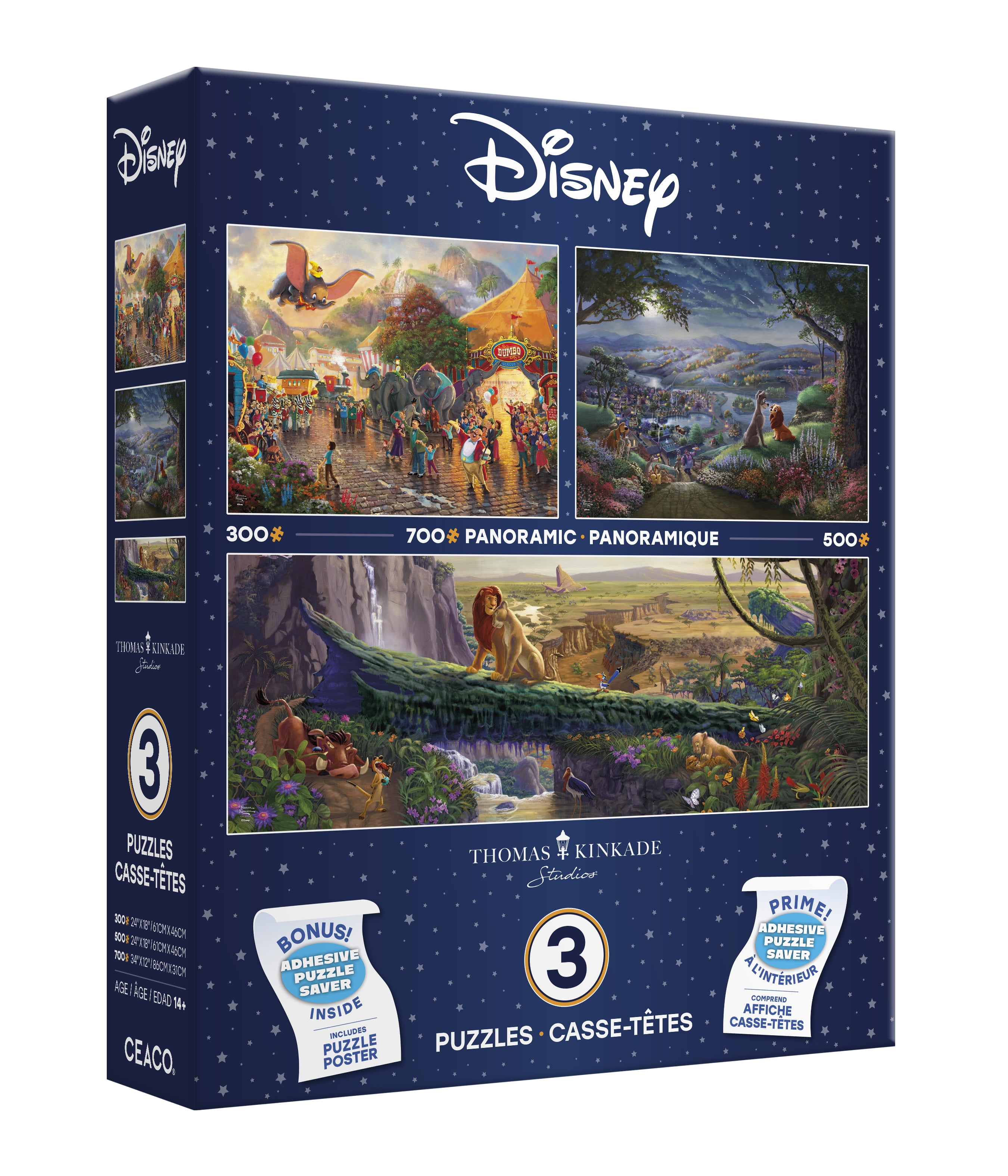 Ceaco Disney 3 in 1 Classic Multipack Jigsaw Puzzle